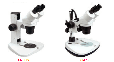 SM-400/410/420/430ズームレンズのステレオ顕微鏡